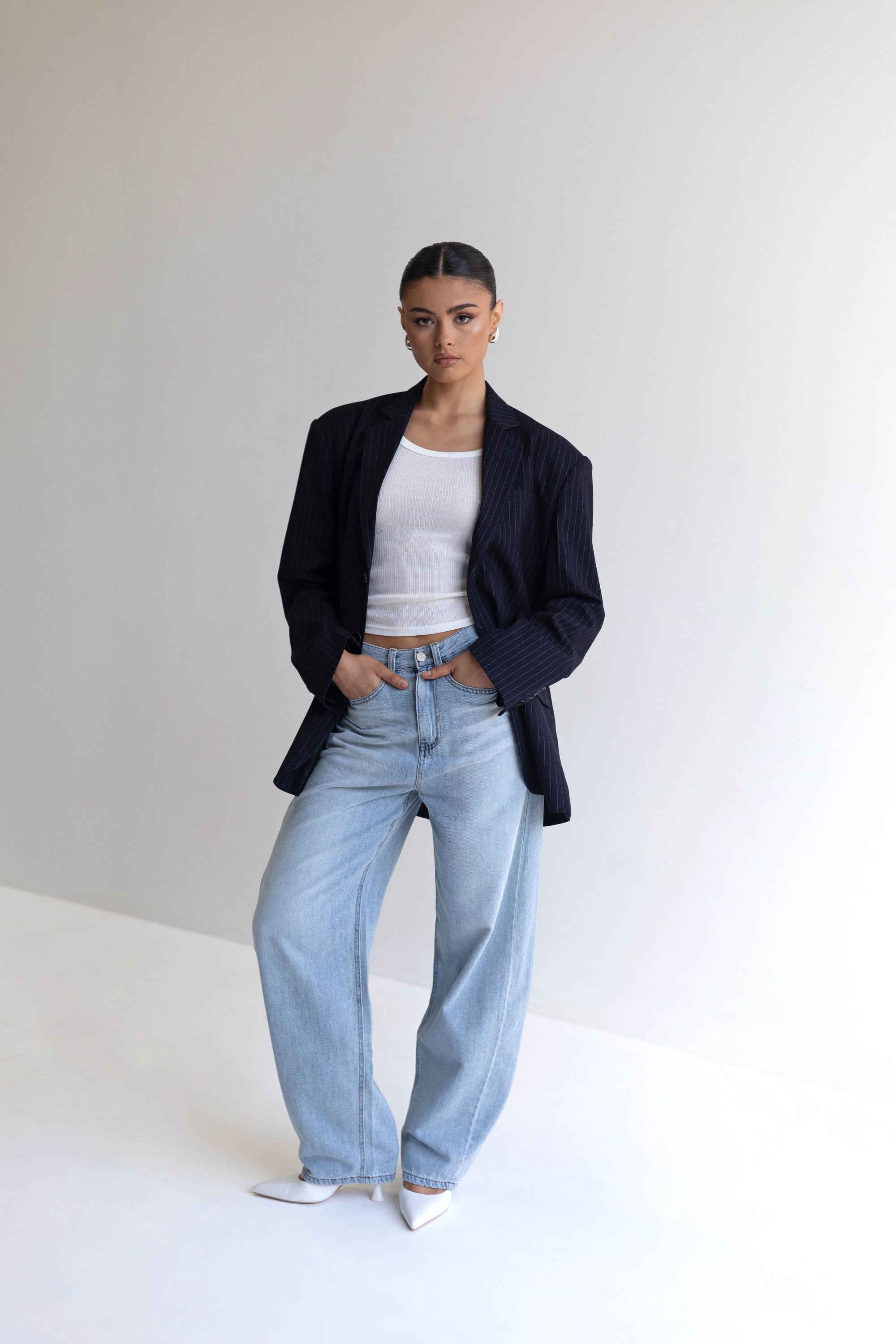 Benji Pinstripe Blazer